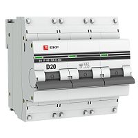 Автоматический выключатель 3P 20А (D) 10kA ВА 47-100 PROxima | код  mcb47100-3-20D-pro | EKF